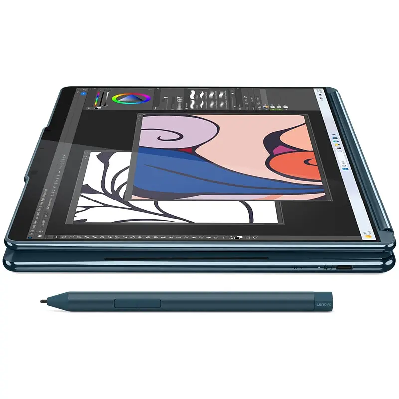 Ноутбук Lenovo Yoga Book 9 13IMU9 з процесором Intel® Core™ Ultra 7 155U pana la 4.8GHz, 2 x 13.3", 2.8K, WQXGA+, OLED, сенсорний, 32GB LPDDR5x RAM, 1TB SSD, Intel® графікою, Windows® Care - фото 6