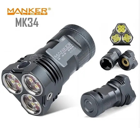 Мощный фонарь Manker MK34 8000lm 12xCree XPG3 + подарок - фото 5
