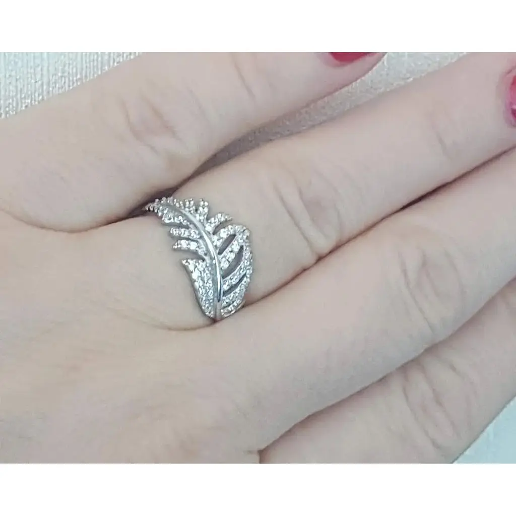 Срібне кільце Імперія золота з фіанітами. Артикул КВ1388С 18,5 - фото 4