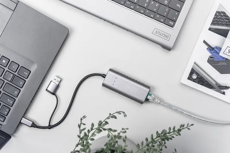 Адаптер Digitus USB-C/USB 3.0 - 2.5 Gbps Ethernet teh0018487 - фото 5