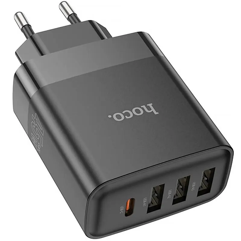 МЗП Hoco C127A Intelligent PD45W (3USB-A/1C) Black - фото 4