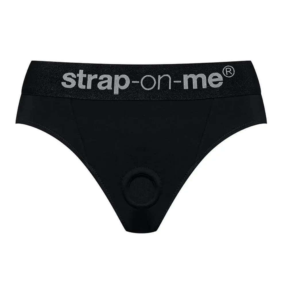 Труси-стрінги для страпону Strap-on-me Harness Lingerie Heroine, XL (чорний)