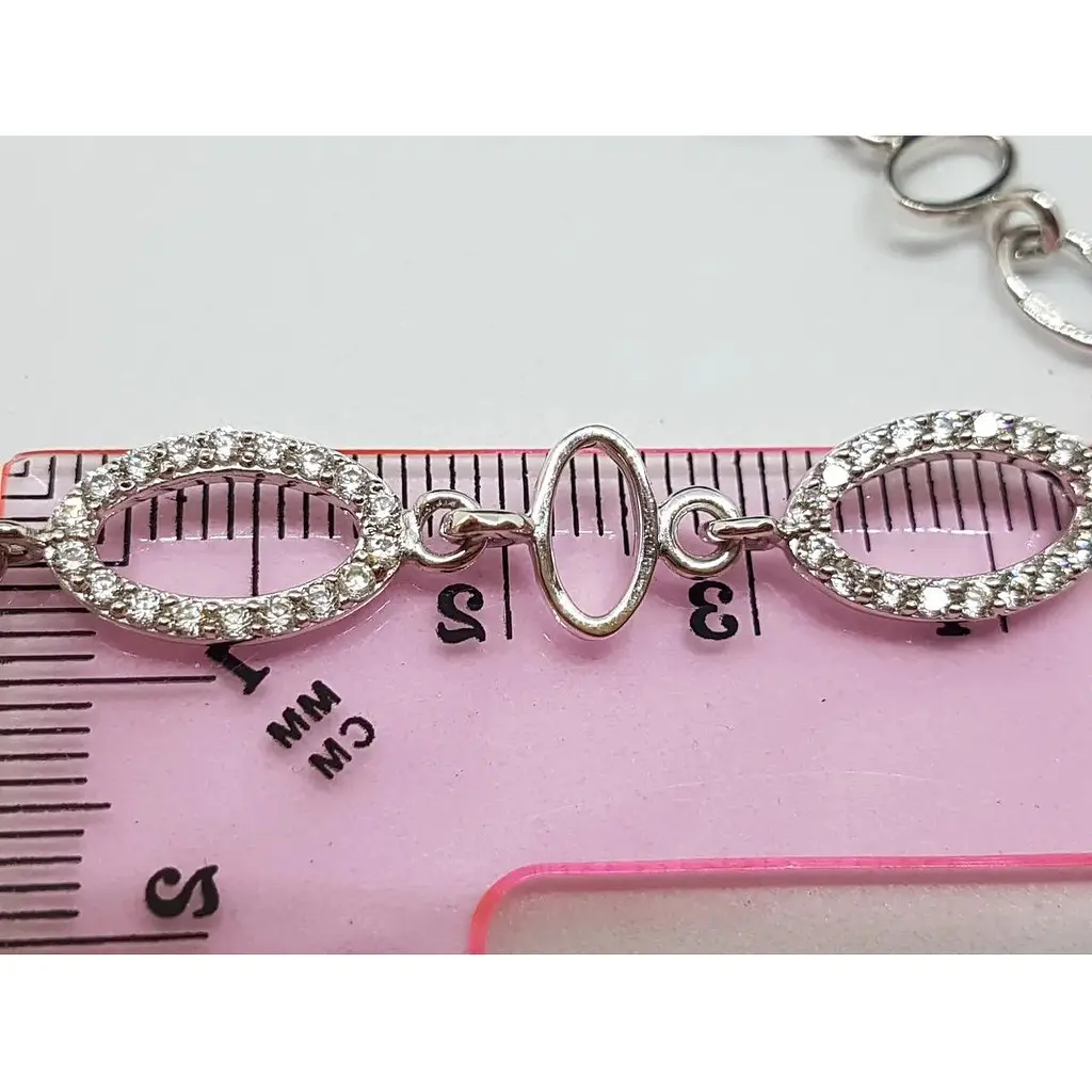 Срібний браслет Qvaliz з фіанітами. 905-00325 17 18 - фото 2