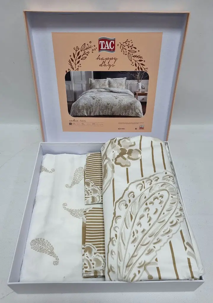 Комплект постільної білизни Paisley Gold Євро Tac pbe0041664 - фото 2