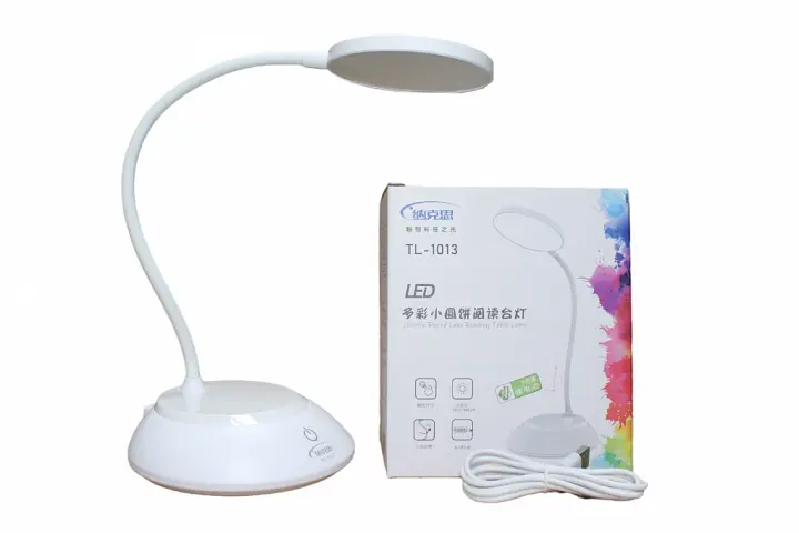 LED-лампа акумуляторна сенсорна світлодіодна настільна тепле, нейтральне та холодне світло UKC TL-1013 біла