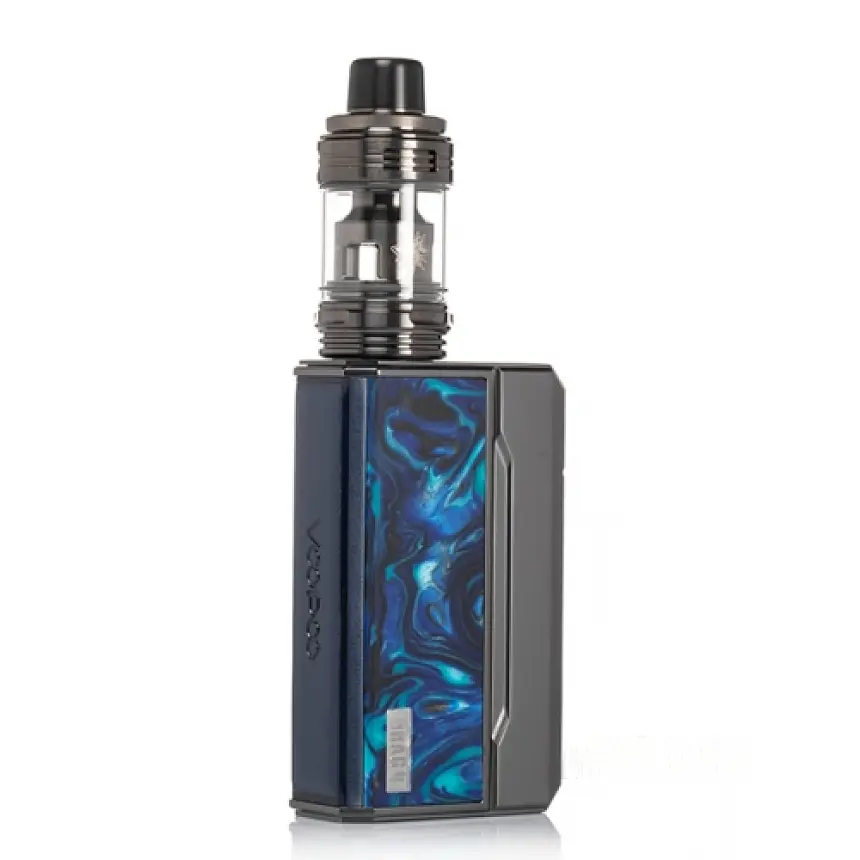 Электронная сигарета Voopoo Drag 4 177W with UFORCE-L Kit Gun Metal Ocean Blue (12408) - фото 3