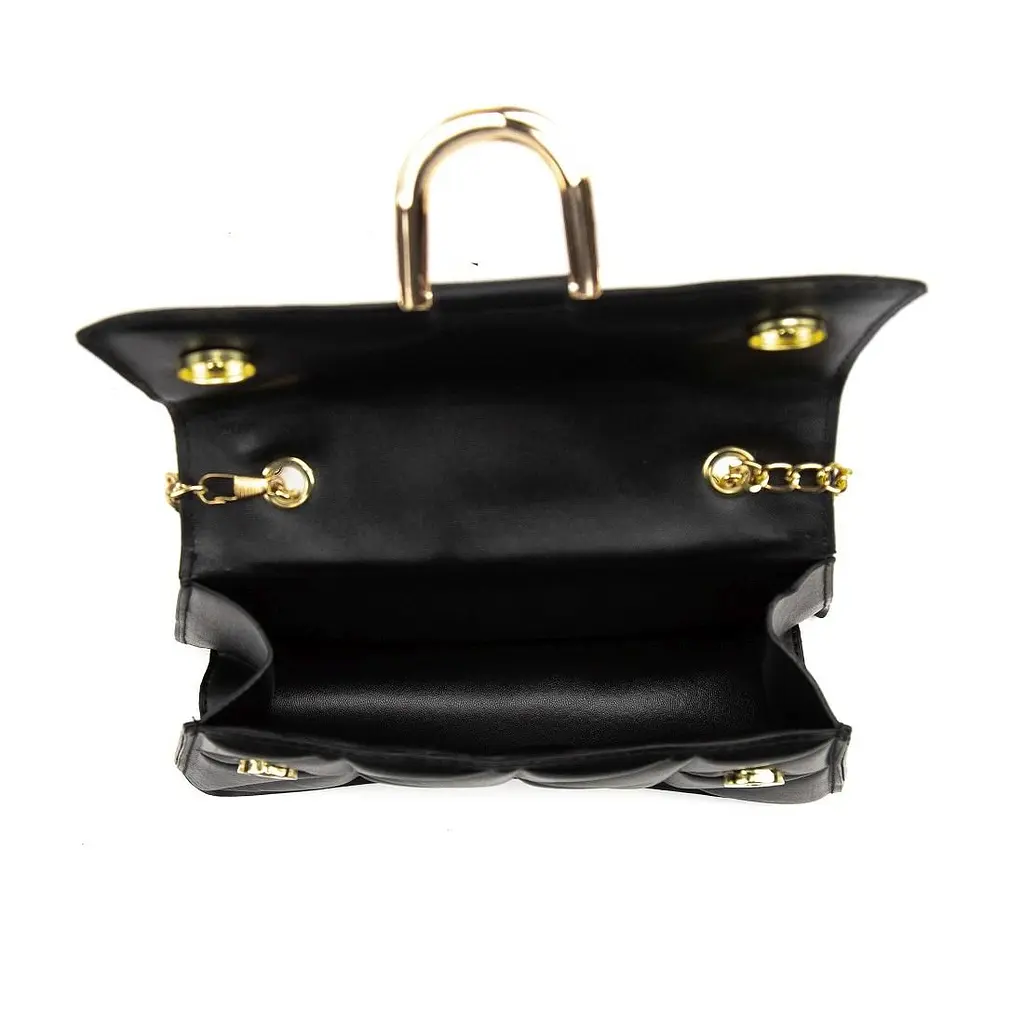 Кросбоді вигнутої форми в еко-шкірі з геометричним візерунком Lilly P4-378A чорне - фото 7