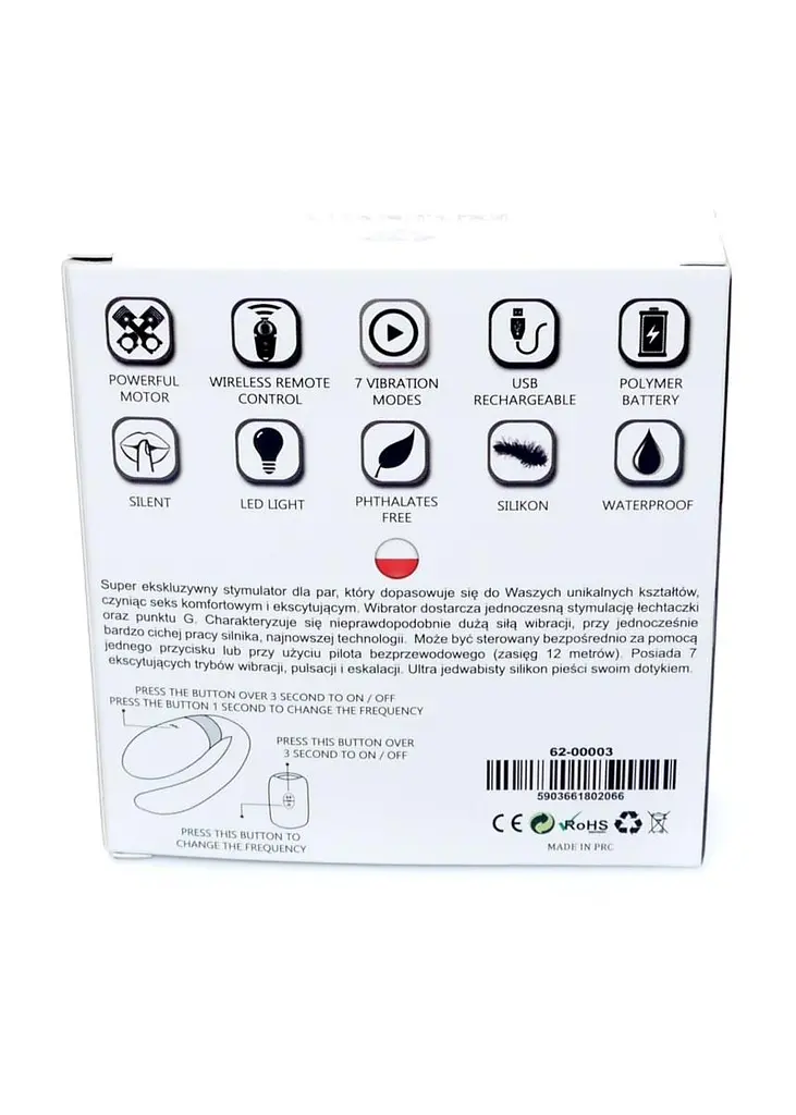 Вибратор Boss Series V-Vibe 9 см черный - фото 8