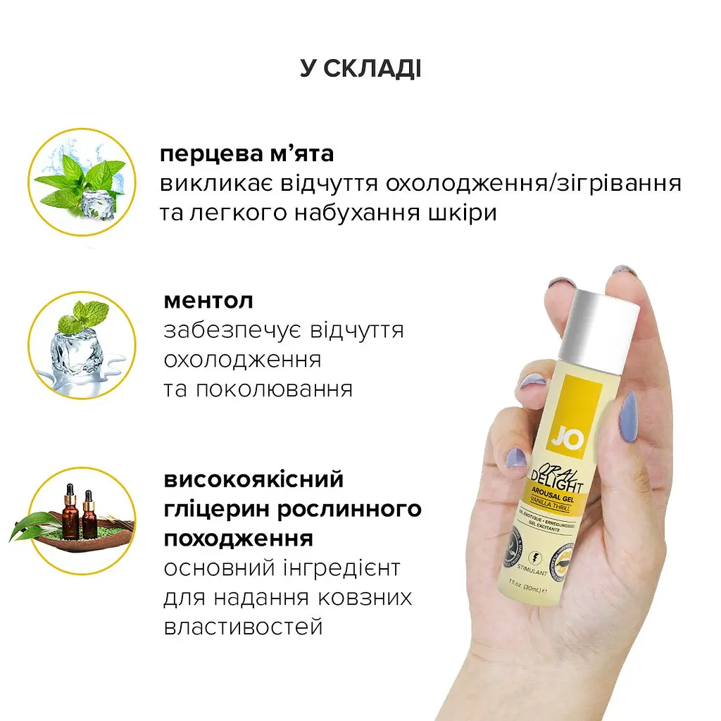 Гель для оральних пестощів JO Oral Delight Vanilla Thrill (30 мл), ефект холод-тепло - фото 5