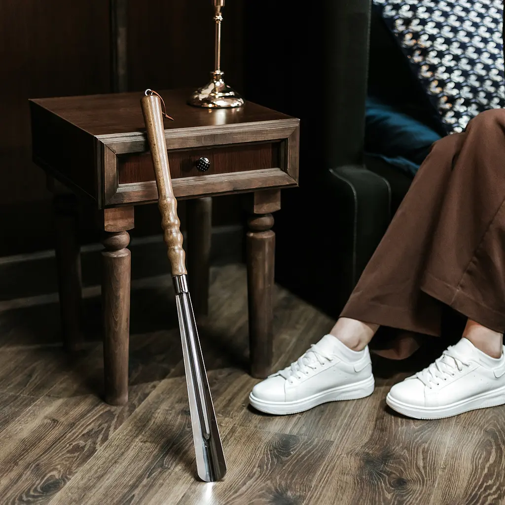 Ложка лопатка ріжок для взуття з дерев'яною ручкою 50 см 84037 - фото 7