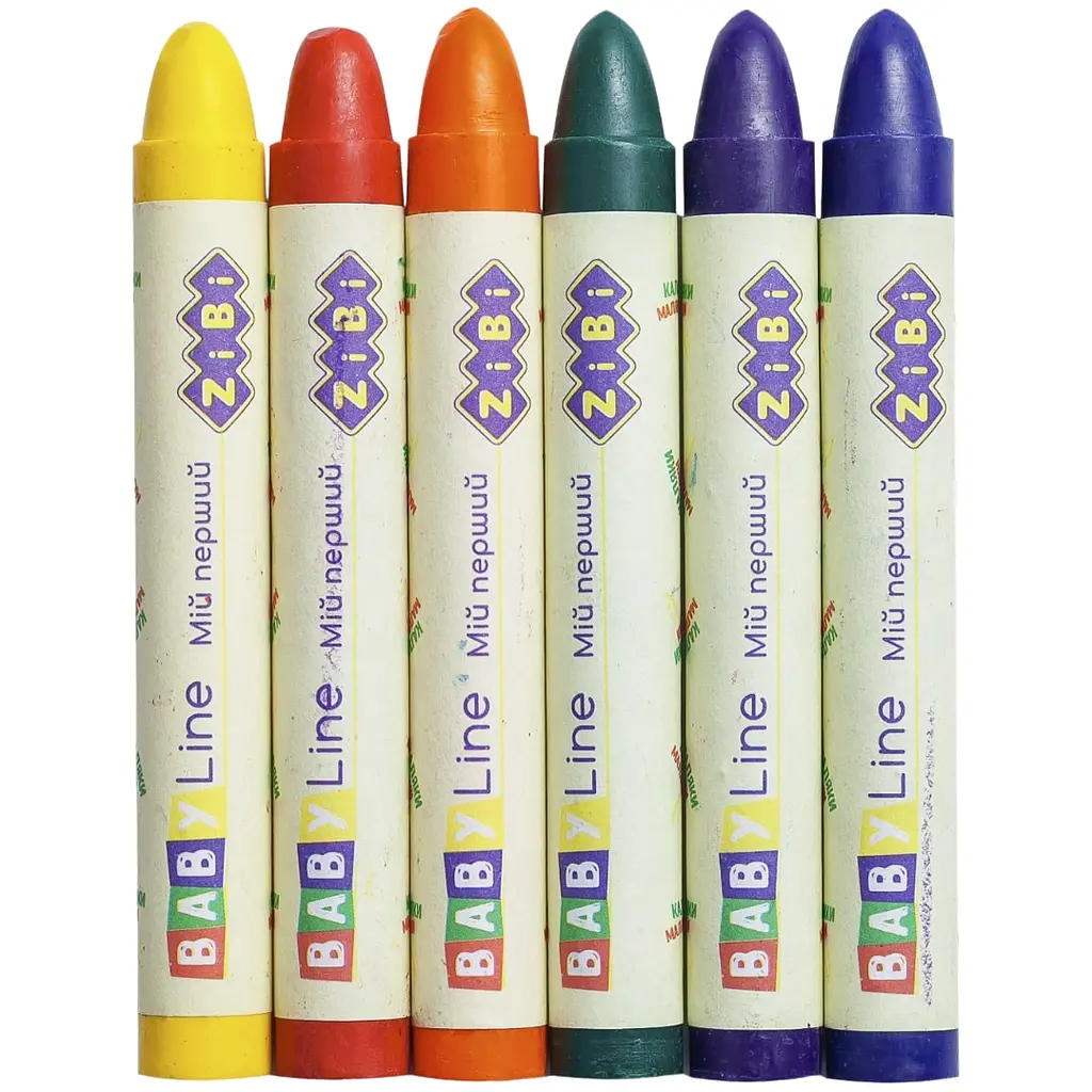 Олівці воскові ZiBi Super Jumbo Baby Line круглі 6 шт. (ZB.2484) - фото 2