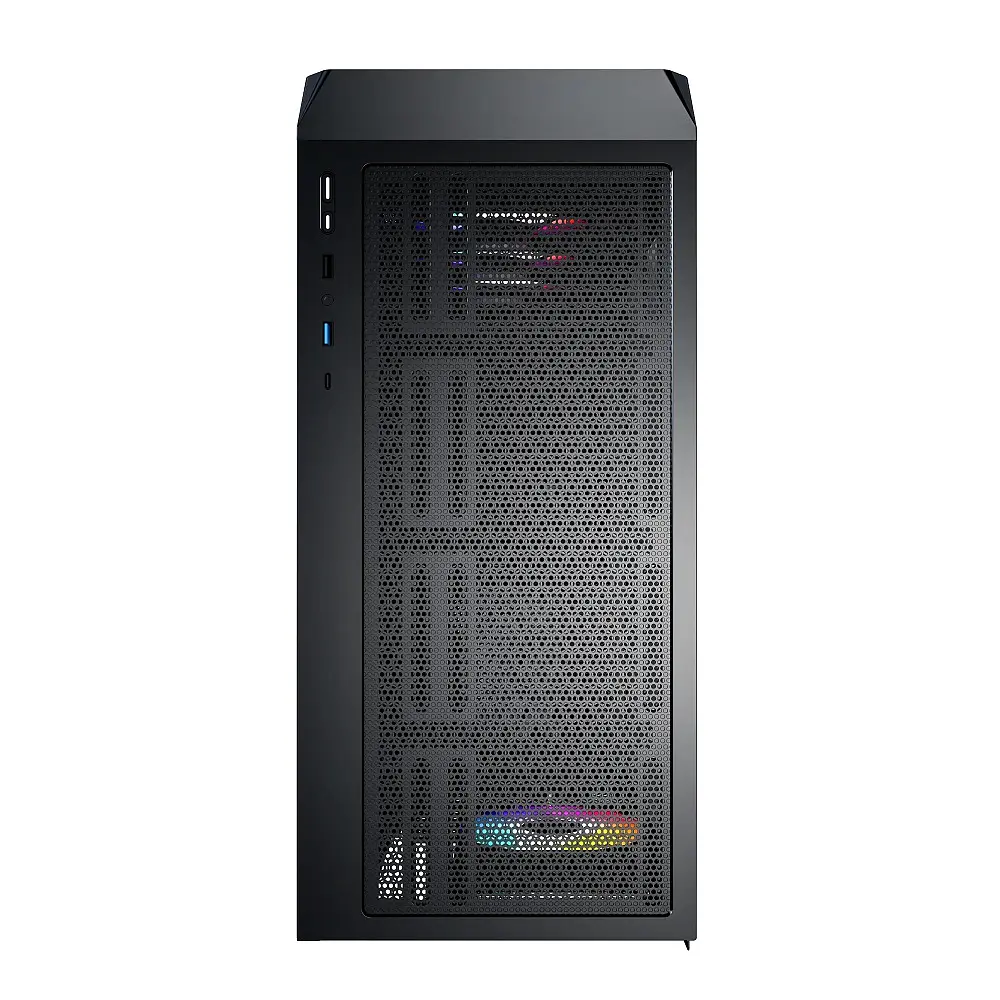 Корпус Montech X5, Black, Mid Tower, без БЖ, для E-ATX / ATX / Micro ATX / Mini ITX, 1xType-C / 1xUSB 3.0 / 2xUSB 2.0, макс. CPU - 165 мм / GPU - 410 мм, 3x140 мм ARGB / 1x140 мм ARGB, бічна панель із загартованого скла - фото 5