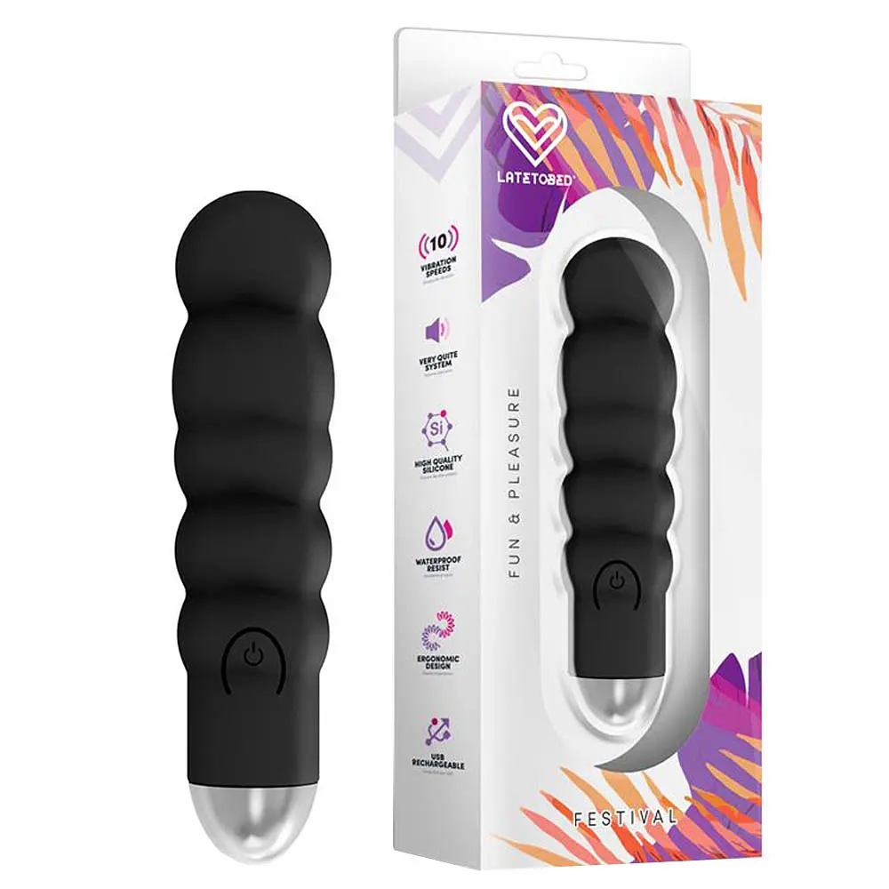 Вибратор Festival Ewon 13 см (черный) - фото 5