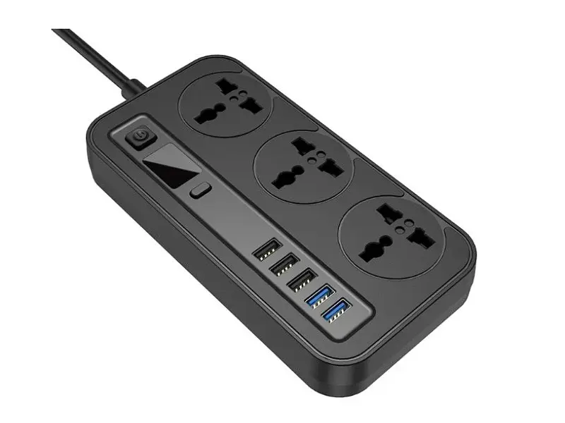 Мережевий фільтр-подовжувач Aspor A503 Auto Max Black (5USB/3.4A/2м) - фото 2