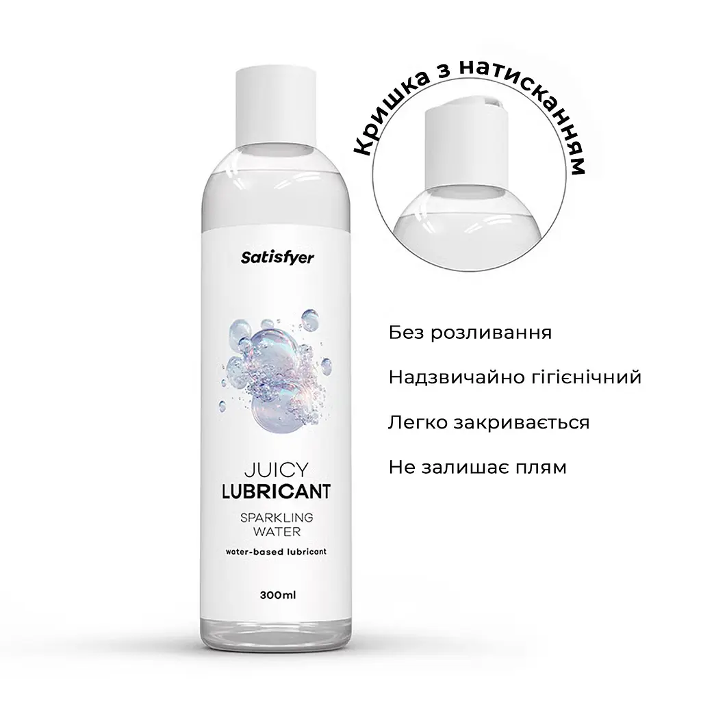 Лубрикант на водній основі Satisfyer Juicy Lubricant Sparkling Water water based 300 мл - фото 3