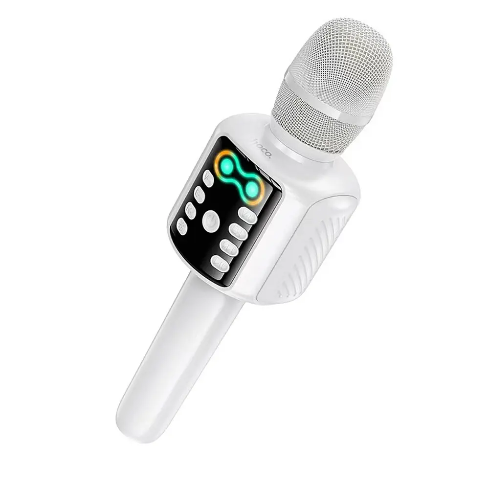 Мікрофон Hoco L24 Shine karaoke microphone White