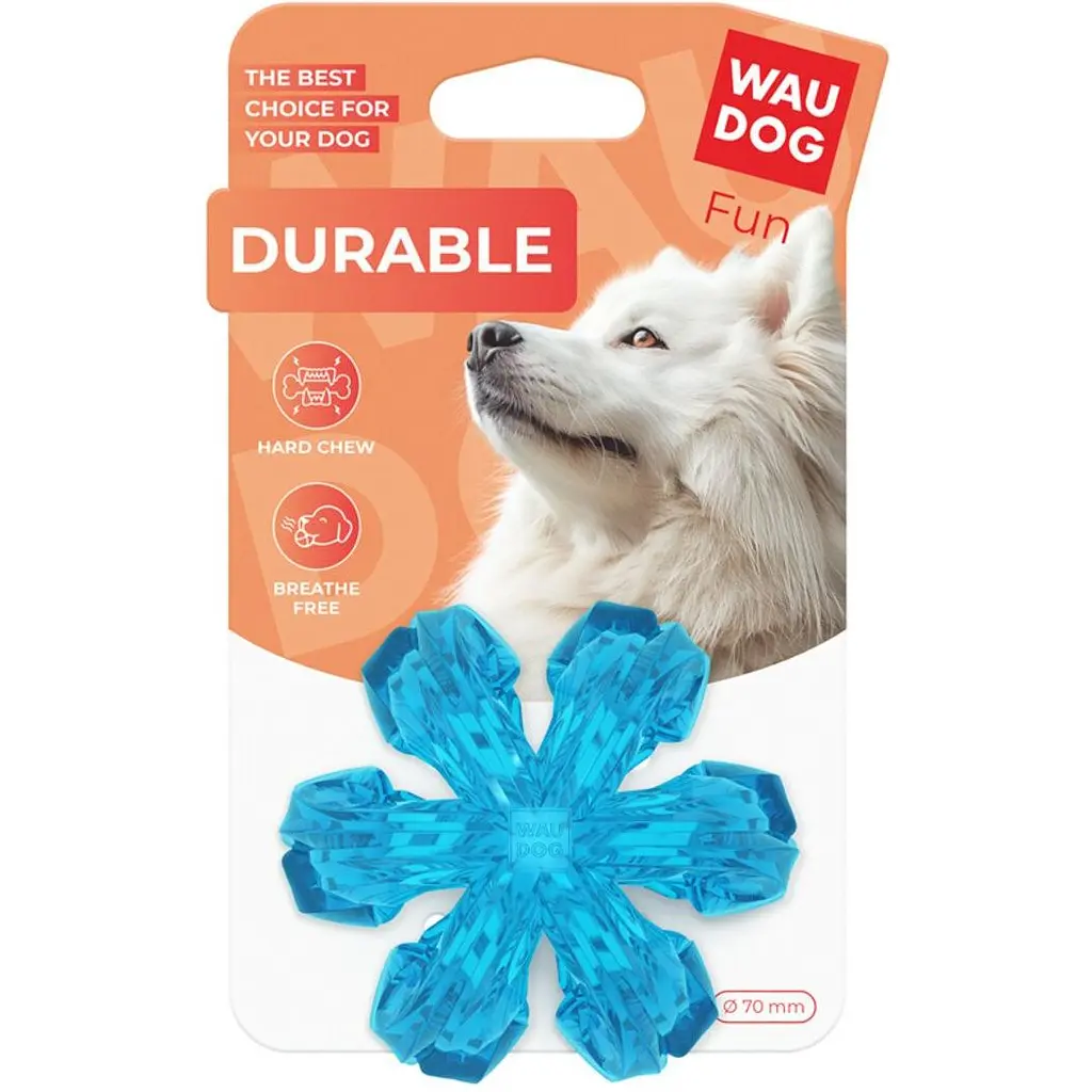 Игрушка для собак Waudog Fun Durable Дышащий мяч термопластическая резина 70 мм голубой - фото 2