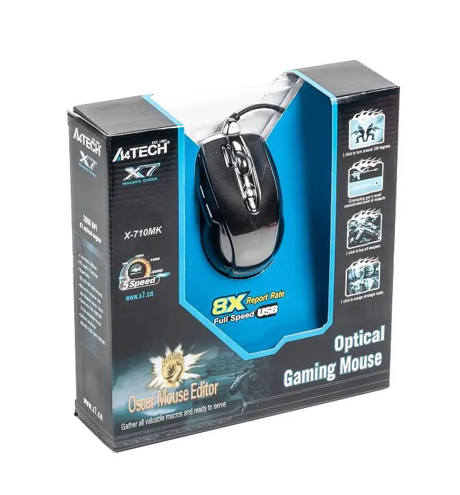 Мышь игровая A4Tech X-710MK USB Black - фото 4