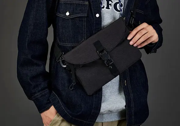 Сумка Xiaomi Tanjiezhe Explorer Dual-Use Magnetic Buckle Canvas Bag Black 3260422 - фото 4