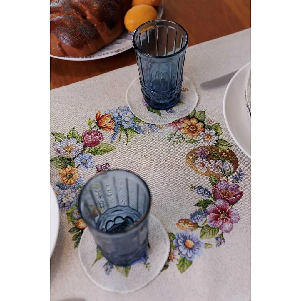 Набор салфеток Прованс Соцветия под чашку Dх11 см 4 шт. (44349) - фото 5