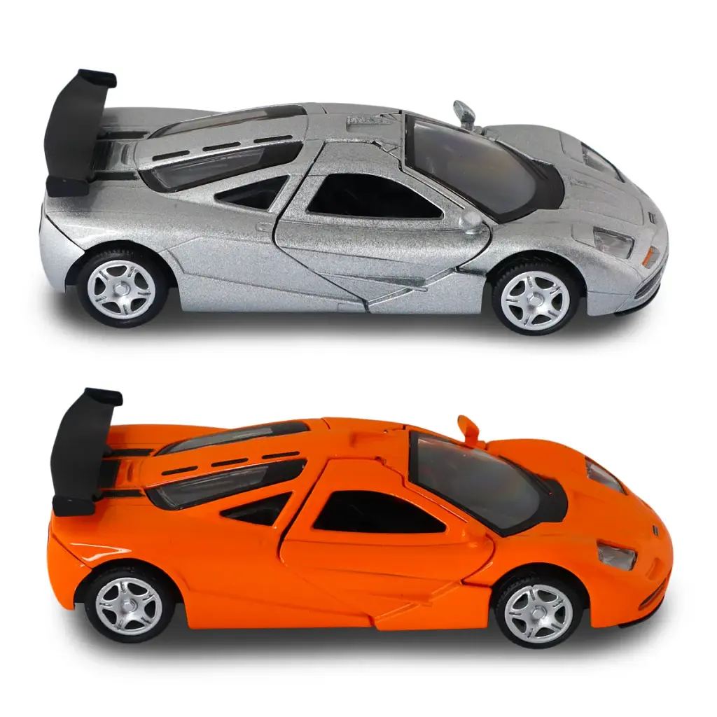 Автомодель - MCLAREN F1 1992 (сірий, помаранчевий) - фото 9