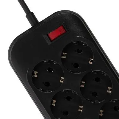 Мережевий фільтр живлення ColorWay (CW-CHE64B), 6 розеток/4USB Black (CW-CHE64B) - фото 6