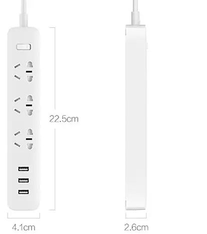 XiaomiXiaomi Power Strip (3 розетки + 3 USB port) White (XMCXB01QM) (NRB4027CN) EU Plug - фото 2