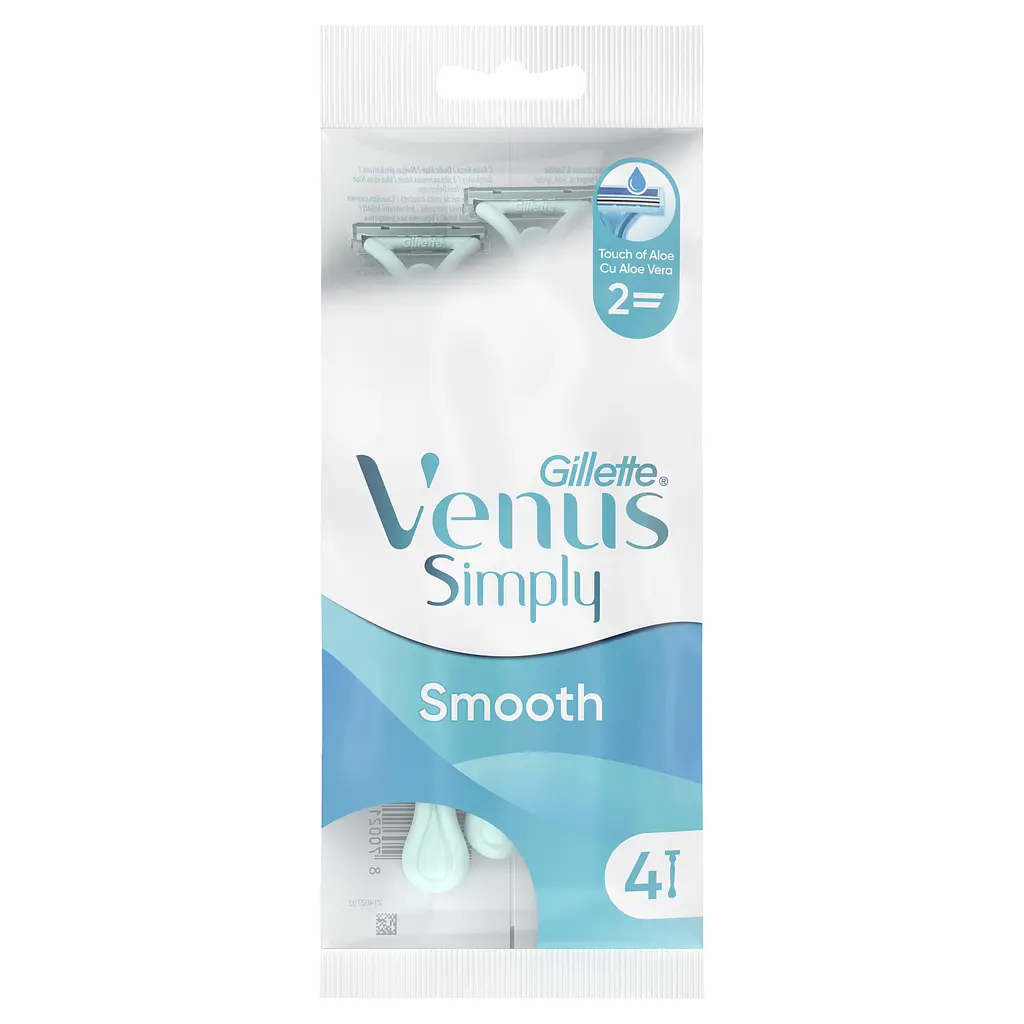 Одноразові станки для гоління (бритви) жіночі Simply Venus 2 4 шт. - фото 2