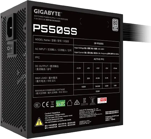 Блок живлення Gigabyte GP-P550SS 550W 80+ Silver - фото 5