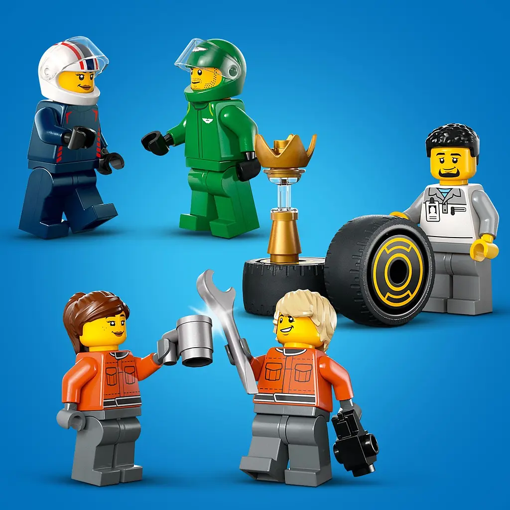 Конструктор LEGO City Грузовик F1 с автомобилями RB20 и AMR24, 1086 деталей (60445)
 - фото 4
