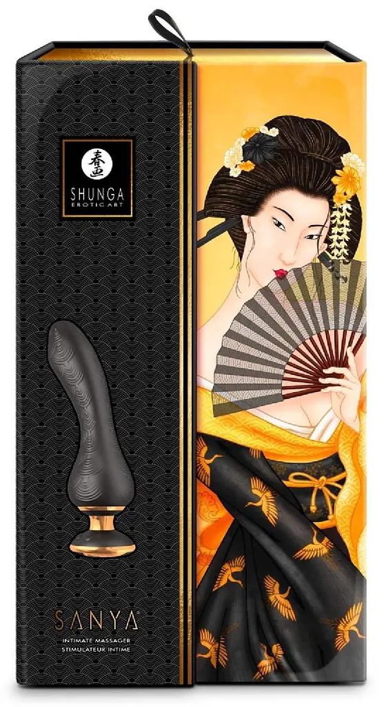 Вібратор Shunga Sanya Intimate 18.5 см чорний - фото 2