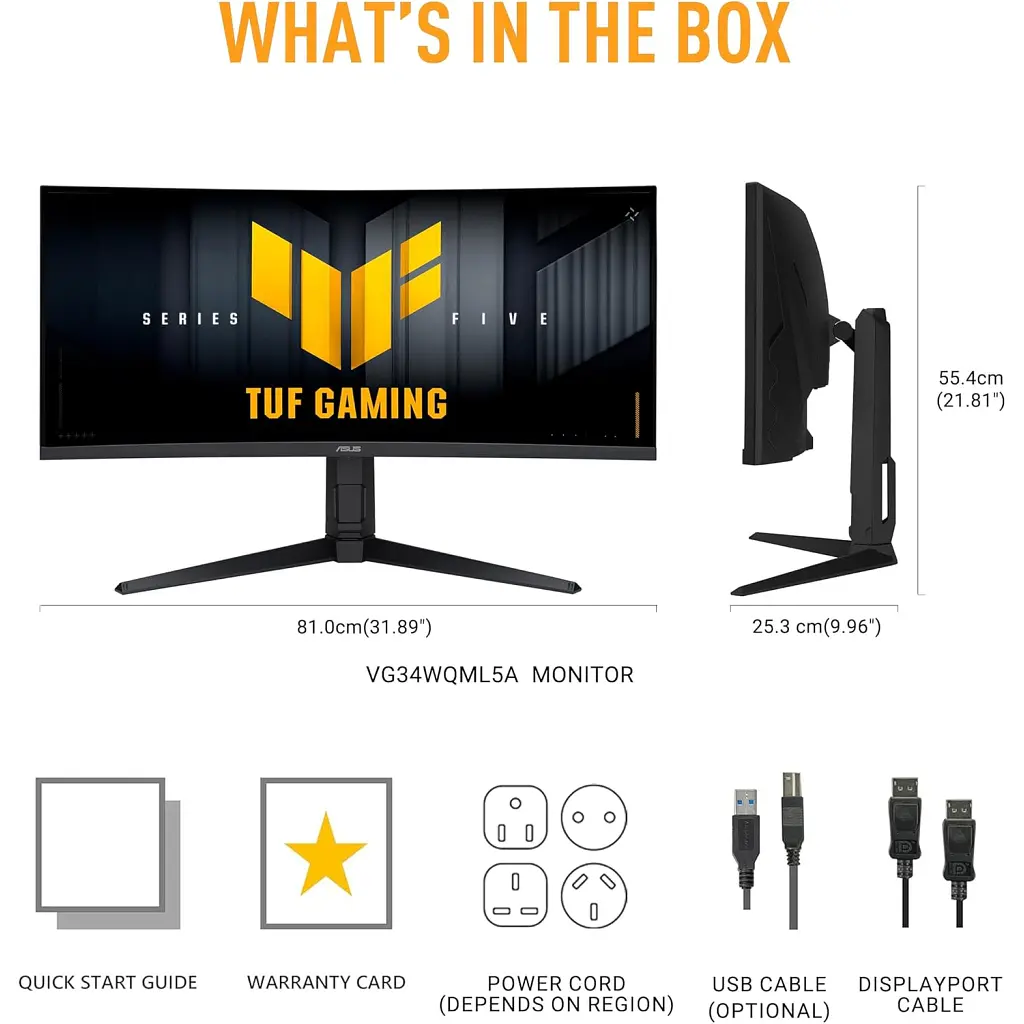 Монітор ASUS TUF Gaming VG34WQL5A (90LM0CI1-B01171) - фото 2