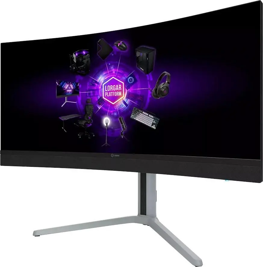Монітор 27" Lorgar 34MP1 MiniLED Curved UWQHD VA 180Hz (LRG-34MP1W180C-GY) - фото 3