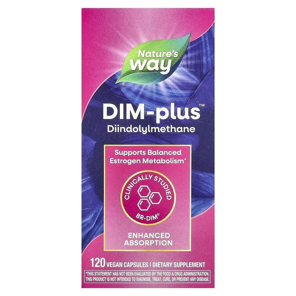 Натуральна добавка Nature's Way DIM-Plus Estrogen Metabolism, 120 вегакапсул