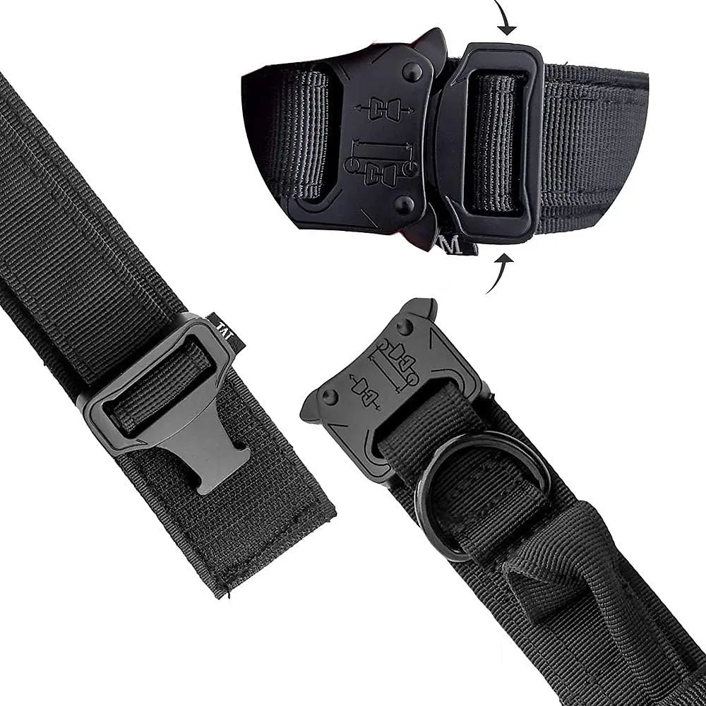 Нашийник для собак Harness, нейлоновий з металевою пряжкою-фастекс Чорний, M - фото 6