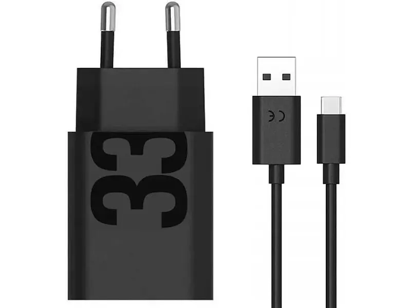Мережевий зарядний пристрій Motorola TurboPower 33 Wall Charger Type-C cable Black (PG38C06448) - фото 2