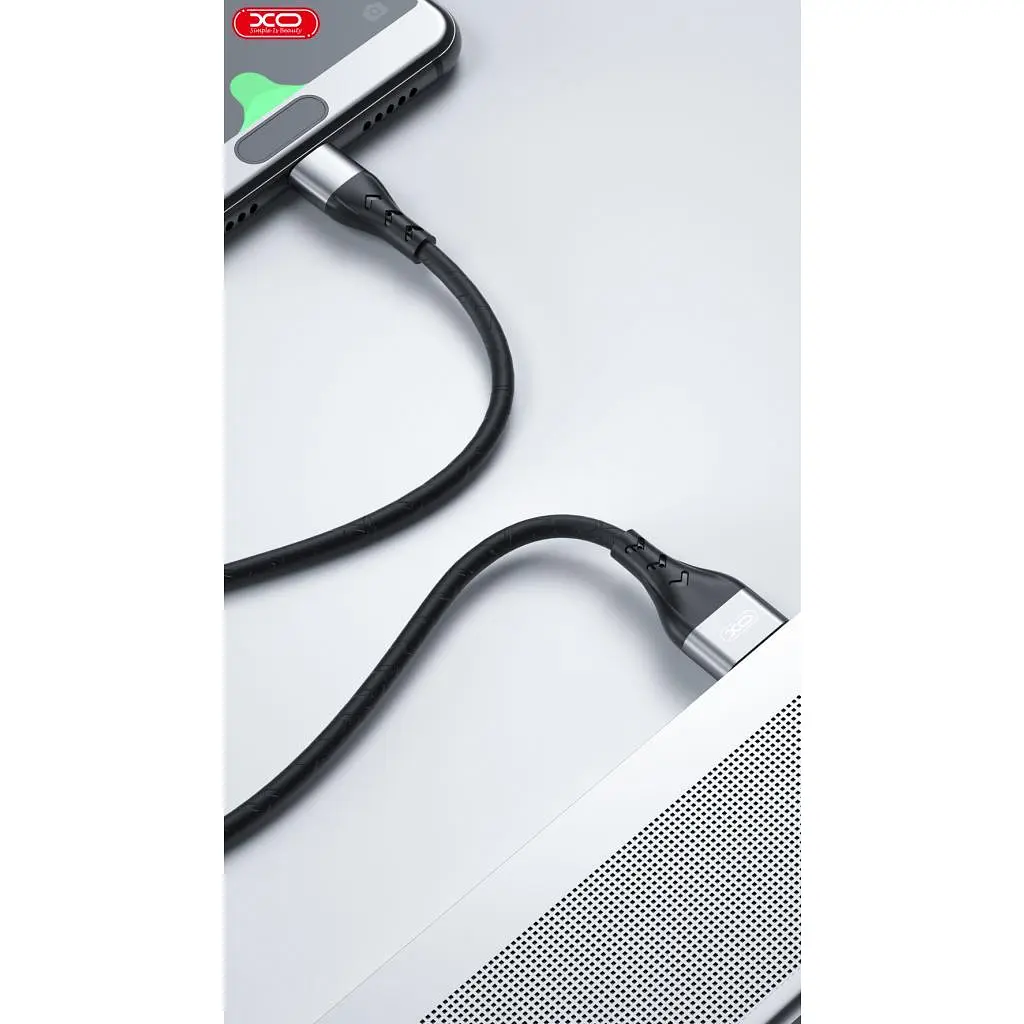 Дата кабель USB 2.0 AM to Lightning 1.0m 2.4A double-side grey XO (NB188-L-1-GR) - фото 2
