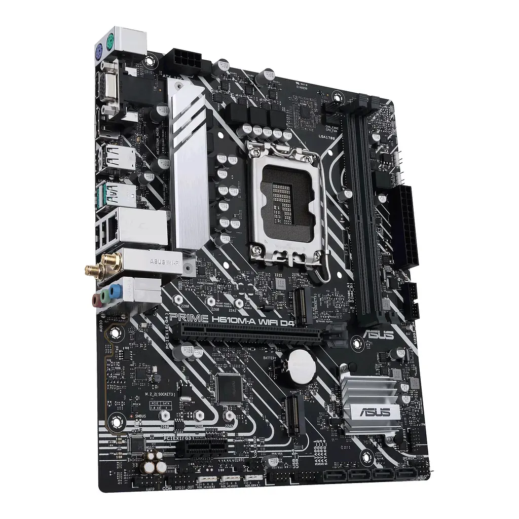 Материнская плата PRIME H610M-A WIFI D4 s1700 H610 2xDDR4 M.2 HDMI D-Sub DP Wi-Fi BT mATX Asus teh0018984 - фото 6