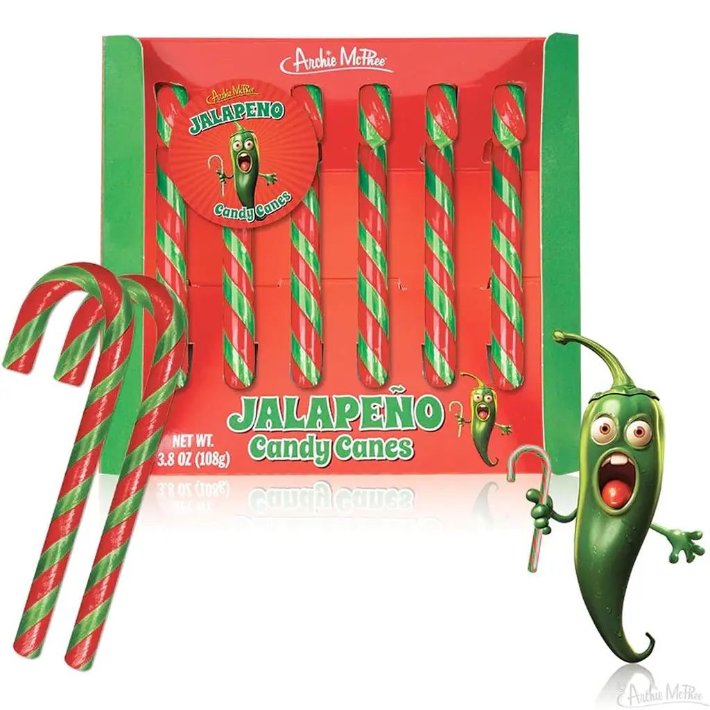 Льодяники-тростини Archie McPhee Jalapeno Candy Canes 108г - фото 2