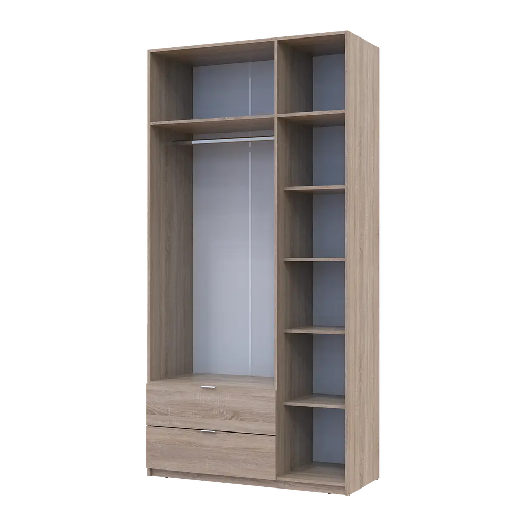 Шафа для одягу Doros Лукас Дуб Сонома 3ДСП 120х50х240 (80737799) - фото 4