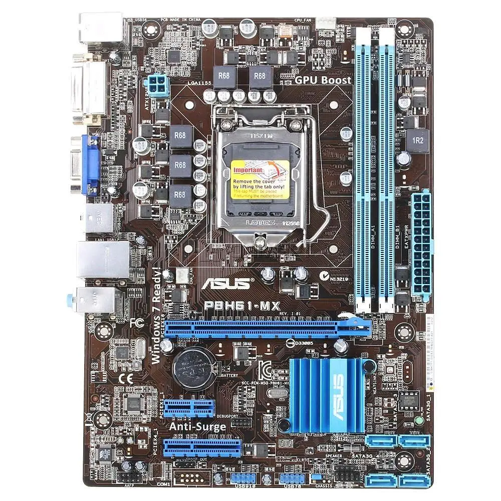 Материнська плата ASUS P8H61-MX (P8H61-MX) (Socket 1155, Intel H61, Micro-ATX) Б/в