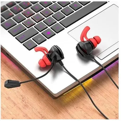 Навушники Hoco Sharp wire control gaming earphones with microphone M105 чорні 6931474789792 - фото 9
