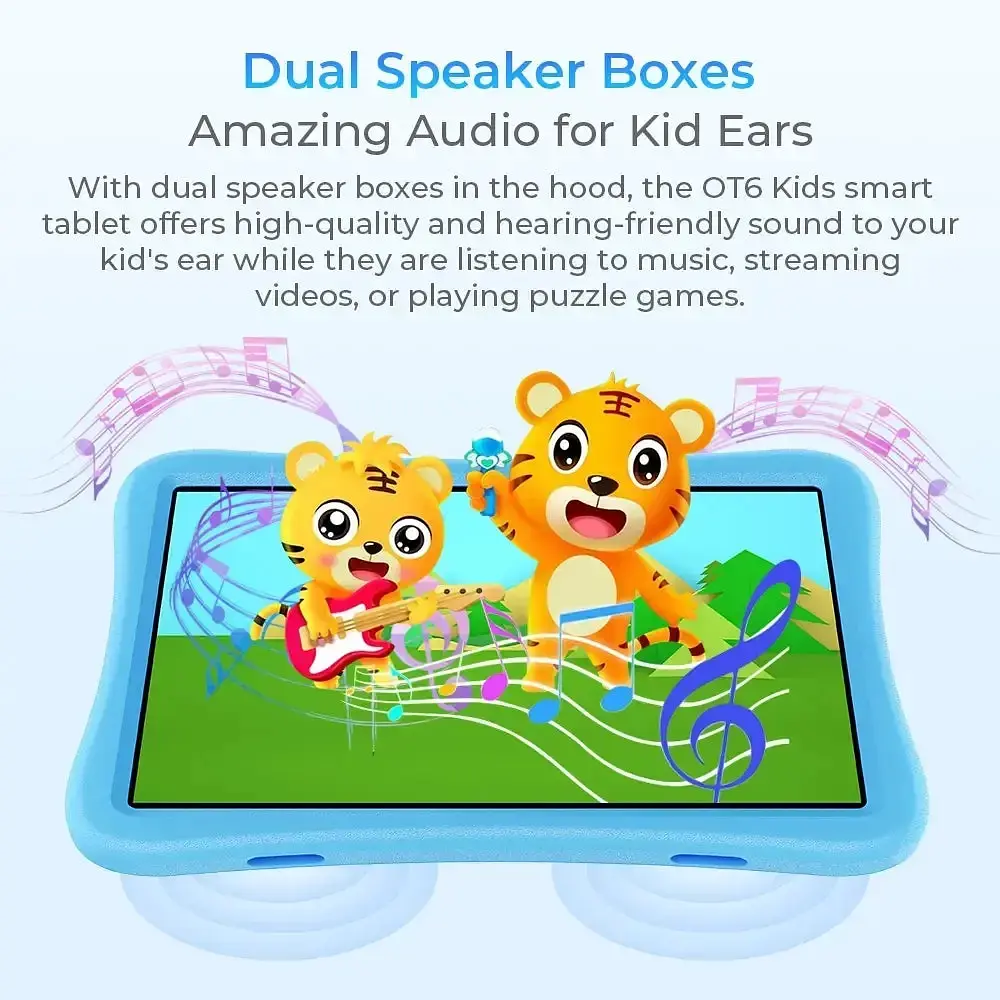 Планшет Oukitel OT6kids 10" HD+ /4GB/64GB/ RK3562 /8000mAh/ 5+2Мп/ WIFI Blue - фото 6