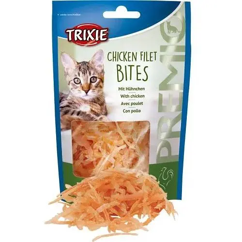 Ласощі для котів Trixie Premio Chicken Filet Bites Сушене куряче філе 50 г - фото 3