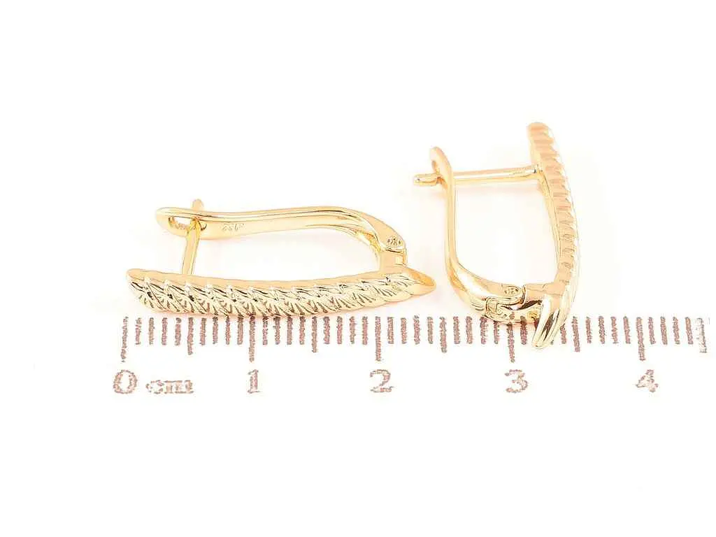 Сережки Xuping англійська застібка позолота 18K "Декоративний візерунок" 288700 - фото 2