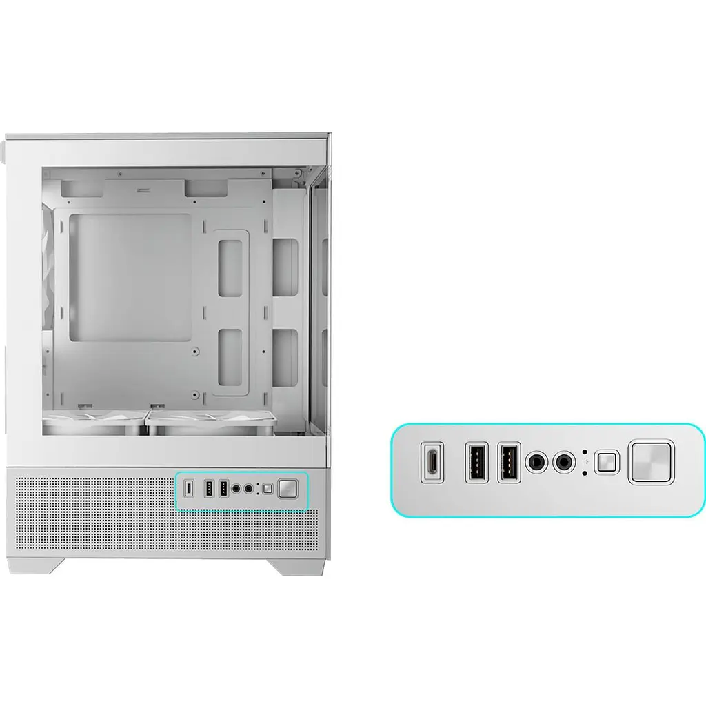 Корпус GAMDIAS AURA GC9M ELITE WH ARGB White (4711514503142) - фото 8