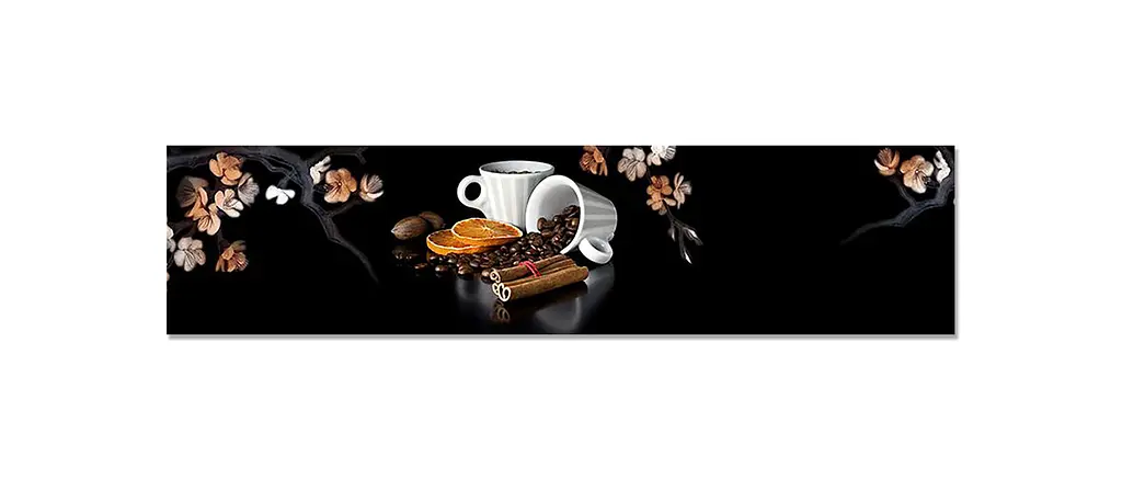 Вініловий кухонний фартух Happy Pocket Ароматний Кава наклейка для кухні ПВХ спеції Напої Чорний Z181470 - фото 7