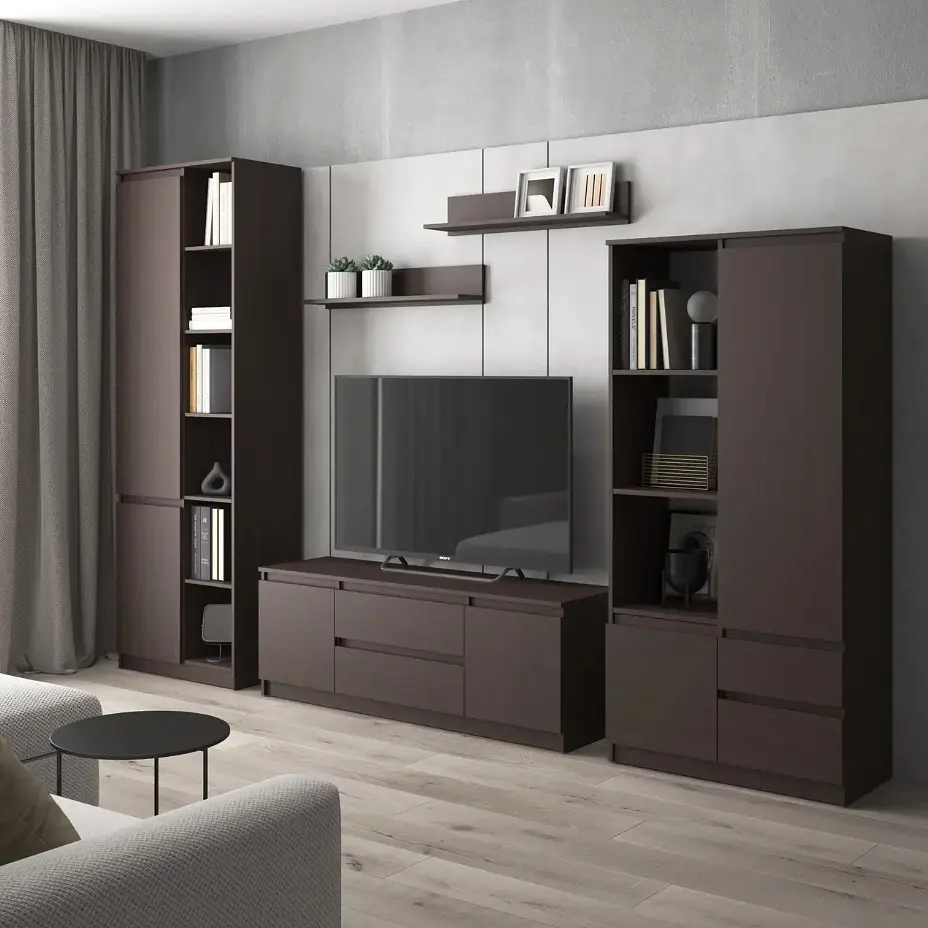 Комплект меблів у вітальню VAYS шафа R-26, шафа R-27, тумба R-28, полиці М-22 - фото 3