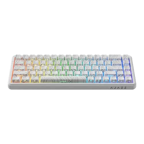 Клавіатура Ajazz AK680 Max RGB Printed White - фото 3