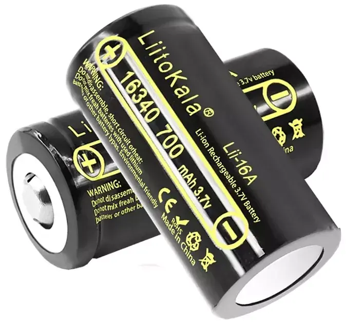 Акумулятор LiitoKala Lii-16A 16340 700 mah Чорний (2211480962) - фото 4